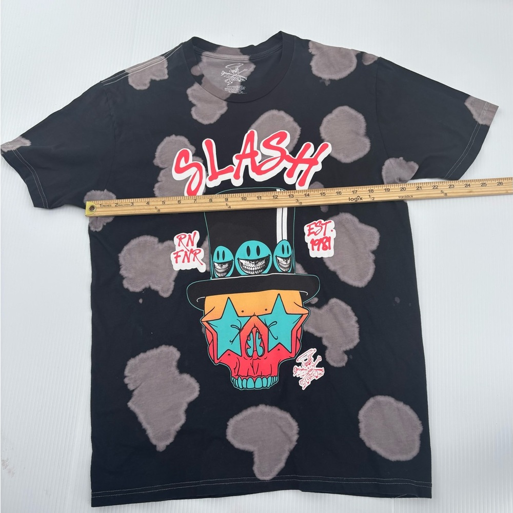 Slash Guitarist Men's S/P Guns n Roses Short‎ Sleeve Graphic T Shirt Skull Hat
